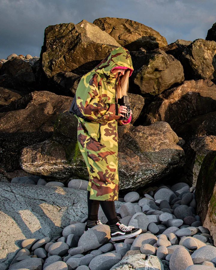 Advance - Poncho Impermeable Zippé Adulte Manches Longues Vert CamoPonchosDryrobe