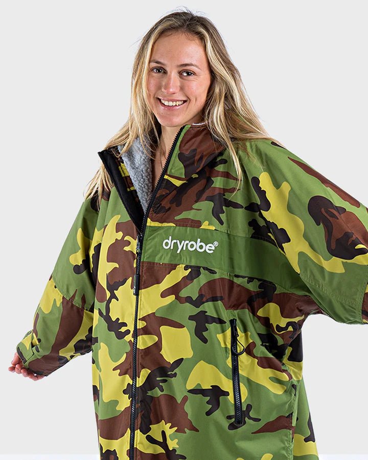 Advance - Poncho Impermeable Zippé Adulte Manches Longues Vert CamoPonchosDryrobe