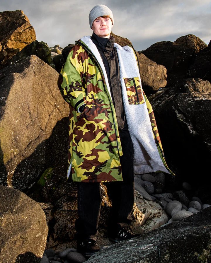Advance - Poncho Impermeable Zippé Adulte Manches Longues Vert CamoPonchosDryrobe