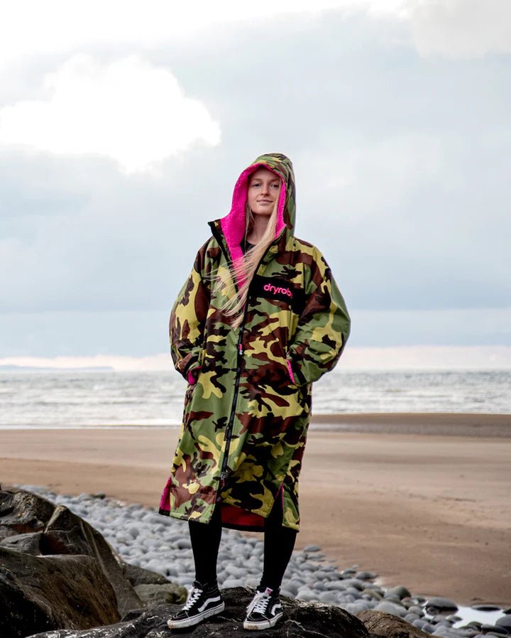 Advance - Poncho Impermeable Zippé Adulte Manches Longues Vert CamoPonchosDryrobe