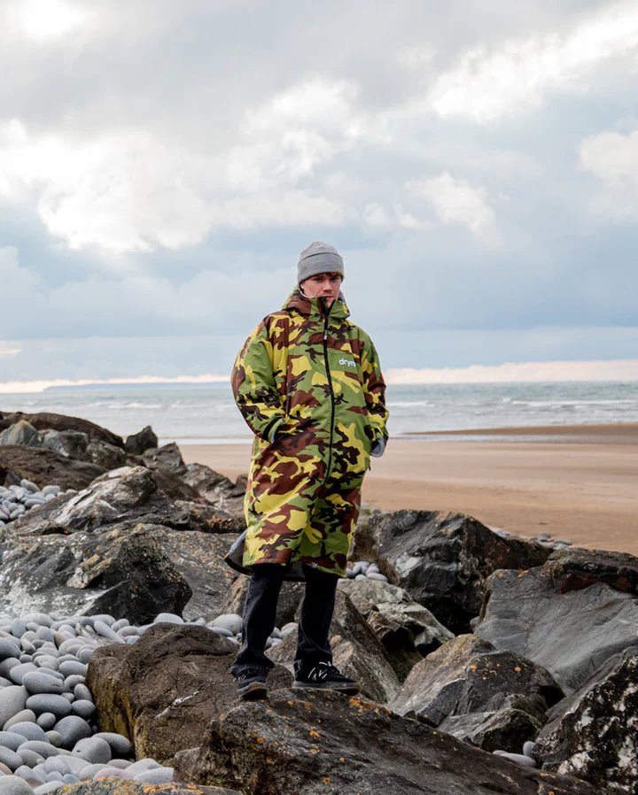 Advance - Poncho Impermeable Zippé Adulte Manches Longues Vert CamoPonchosDryrobe