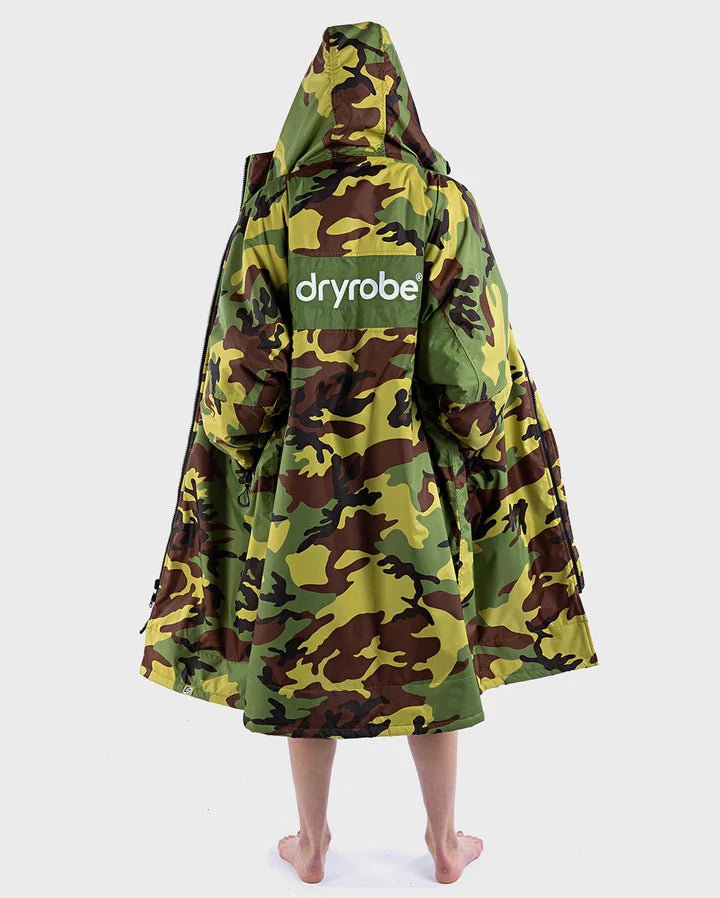 Advance - Poncho Impermeable Zippé Adulte Manches Longues Vert CamoPonchosDryrobe