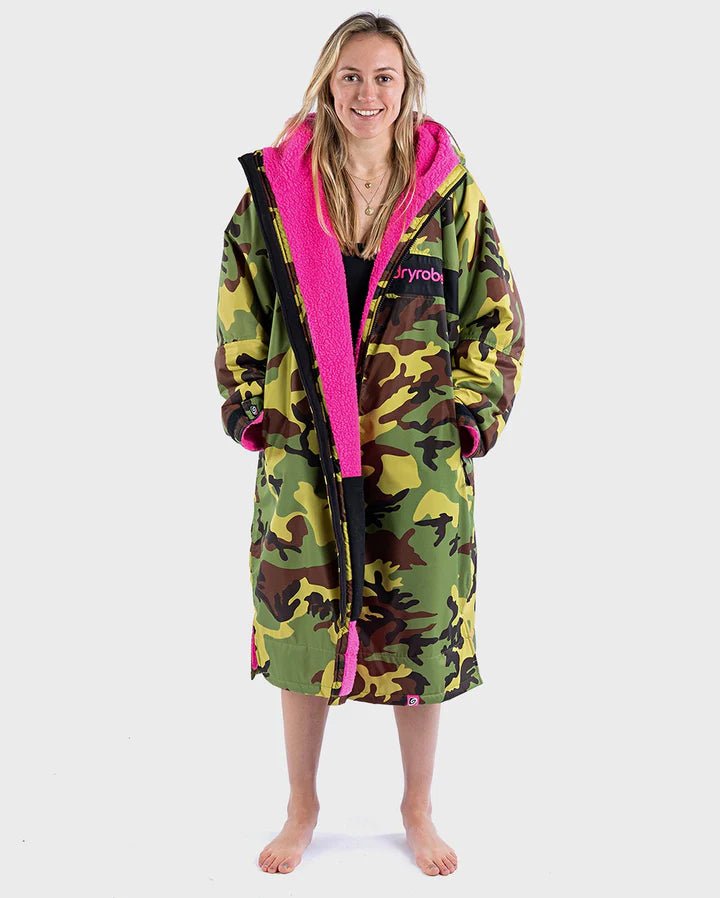 Advance - Poncho Impermeable Zippé Adulte Manches Longues Vert CamoPonchosDryrobe