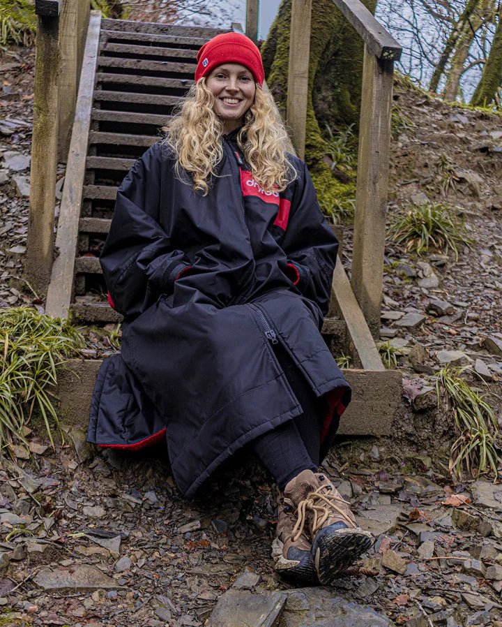 Advance - Poncho Impermeable Zippé Adulte ML Remix Noir / RougePonchosDryrobe