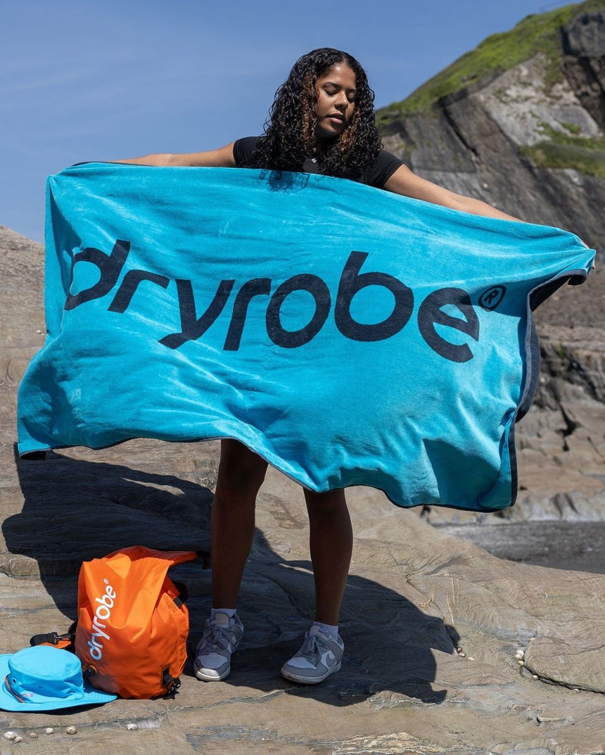 Beach Towel - Serviette De Plage Bleu Noir CamoServiettesDryrobe