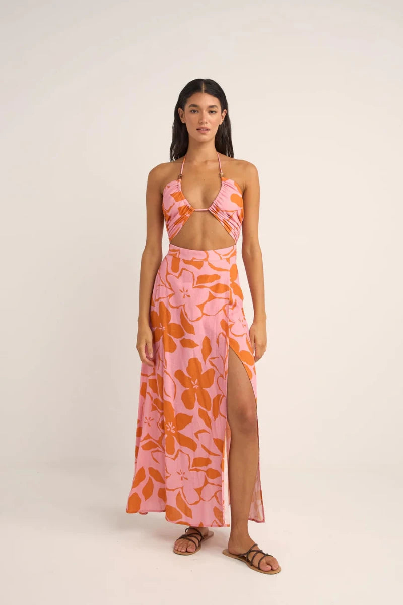 Bora Bora Floral Cut Out Maxi Robe FemmeDressRhythm