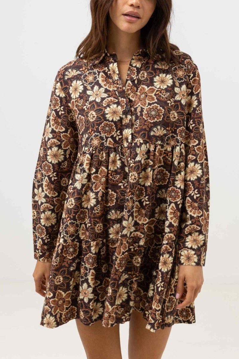 Cantabria Floral Tiered - Robe Courte FemmeDressRhythm