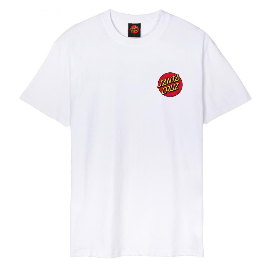 Classic Dot Chest Tee Shirt White Homme#Tee ShirtsSanta Cruz