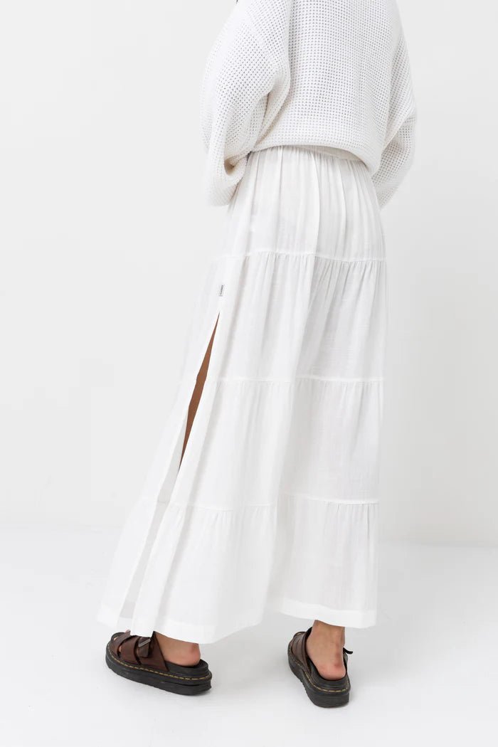 Classic Tiered Maxi Skirt Femme#SkirtRhythm