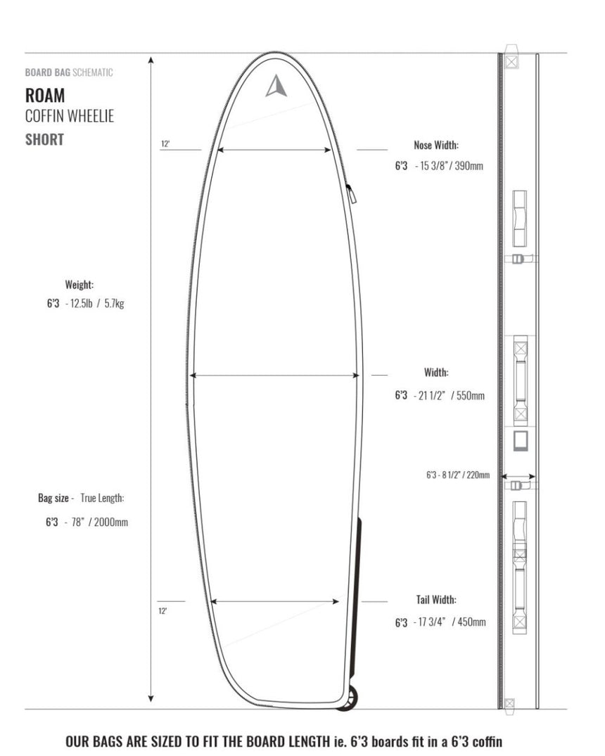 Coffin Wheelie 10Mm Housse De Surf VoyageHousses SurfRoam