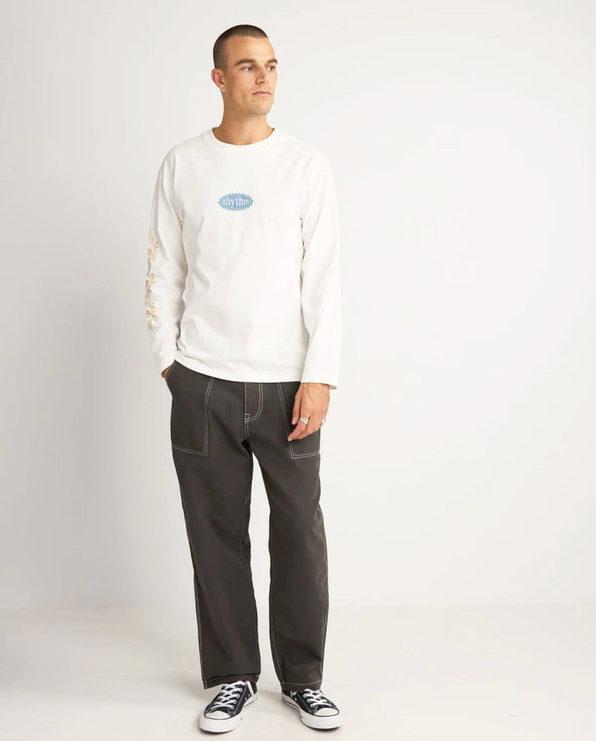 Contrast Stitch Carpenter Pantalon Homme#PantalonsRhythm