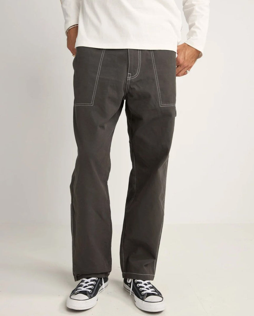 Contrast Stitch Carpenter Pantalon Homme#PantalonsRhythm