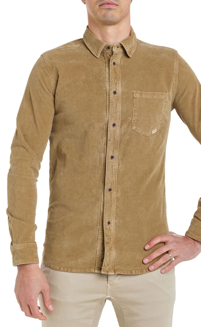 Corduroy Chemise S/S Homme#ChemisesPull - in