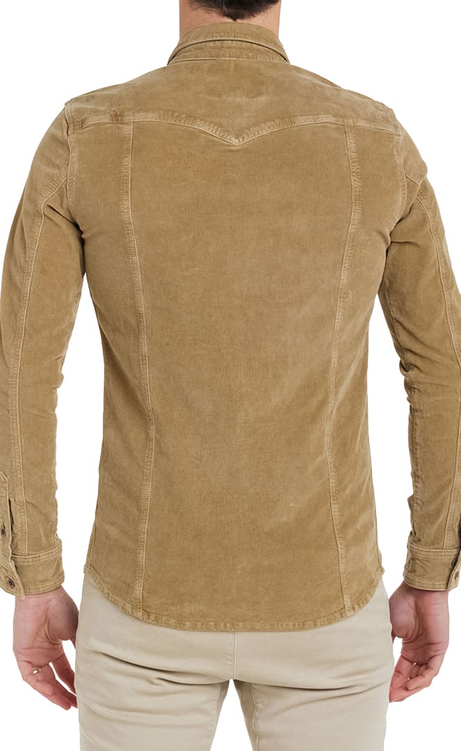 Corduroy Chemise S/S Homme#ChemisesPull - in