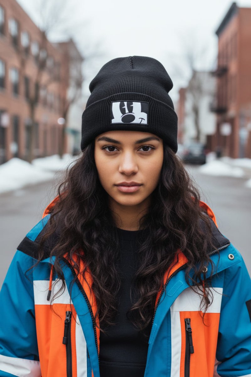 CROPPED MICKEY FOLD BEANIE NEFFBonnetsNeff