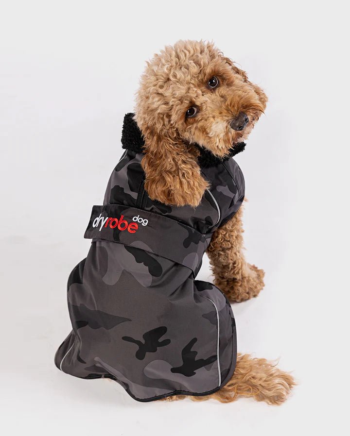 Dog Coat - Veste pour chien Noir Camo /NoirPonchosDryrobe