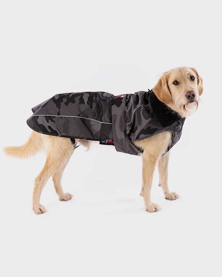 Dog Coat - Veste pour chien Noir Camo /NoirPonchosDryrobe