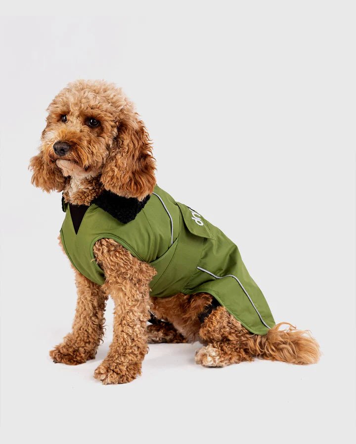 Dog Coat - Veste pour chien Vert / NoirPonchosDryrobe