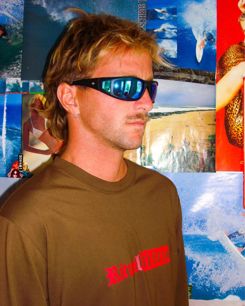 Dragster Matte Black/Blue Reflective Polarised - Lunettes de SoleilLunettes De SoleilRitual Vision