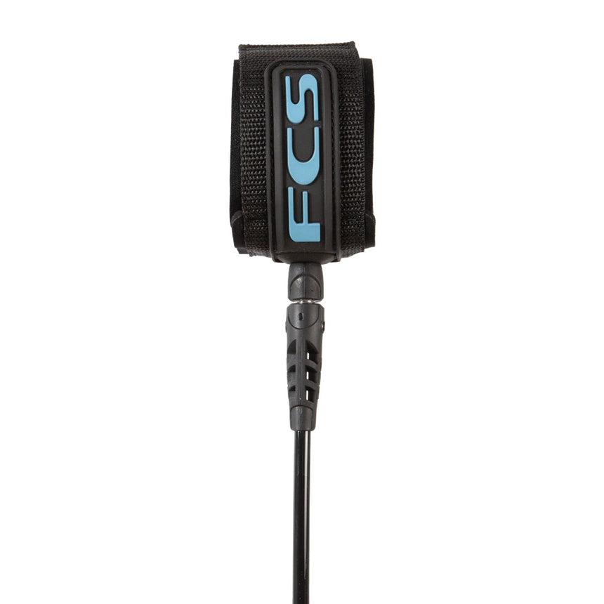 FCS 6' Comp Classic Tranquil Blue/Black leash de surf#LeashsFCS