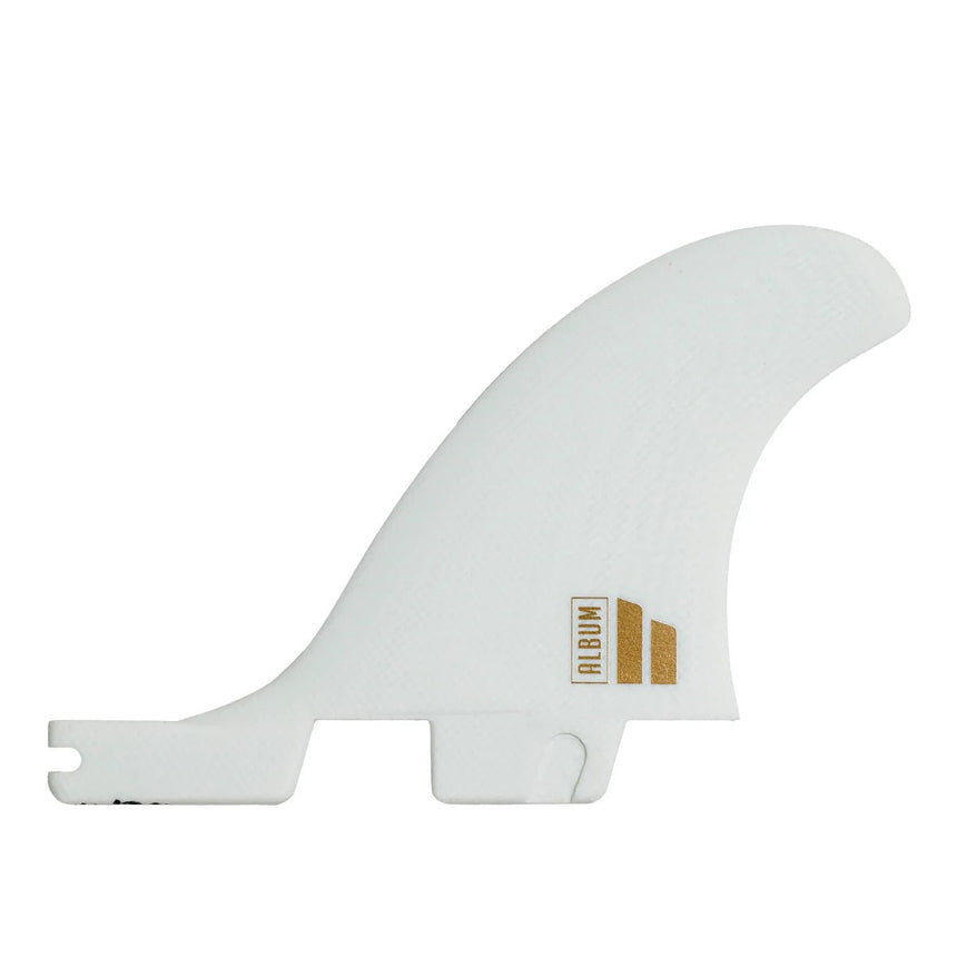 FCS II Album Twin+1 PG White/Gold Retail Fins - Derives de SurfDérivesFcs