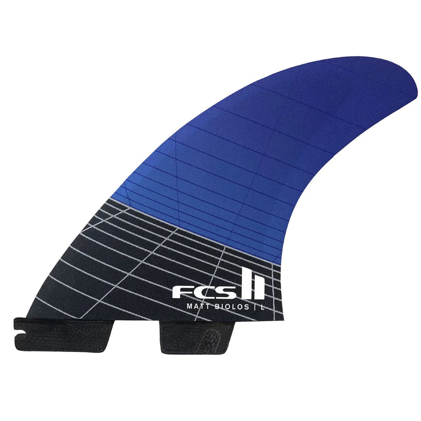 FCS II MB PC Carbon Tri - Quad Retail Fins Blue#DérivesFcs