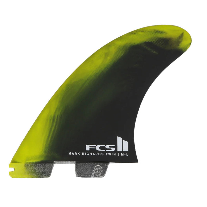 FCS II MR Twin+1 PC Cyber Lime/Black Retail Fins - Derives de SurfDérivesFcs