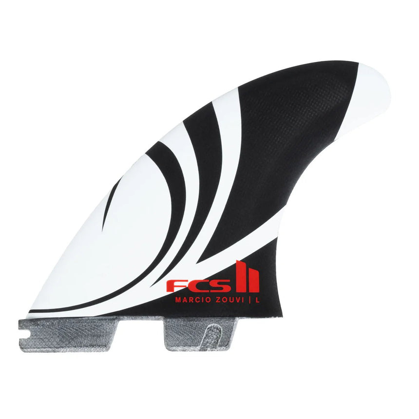 FCS II Sharpeye PC Carbon Black/White Tri Retail Fins - Derives SurfDérivesFcs