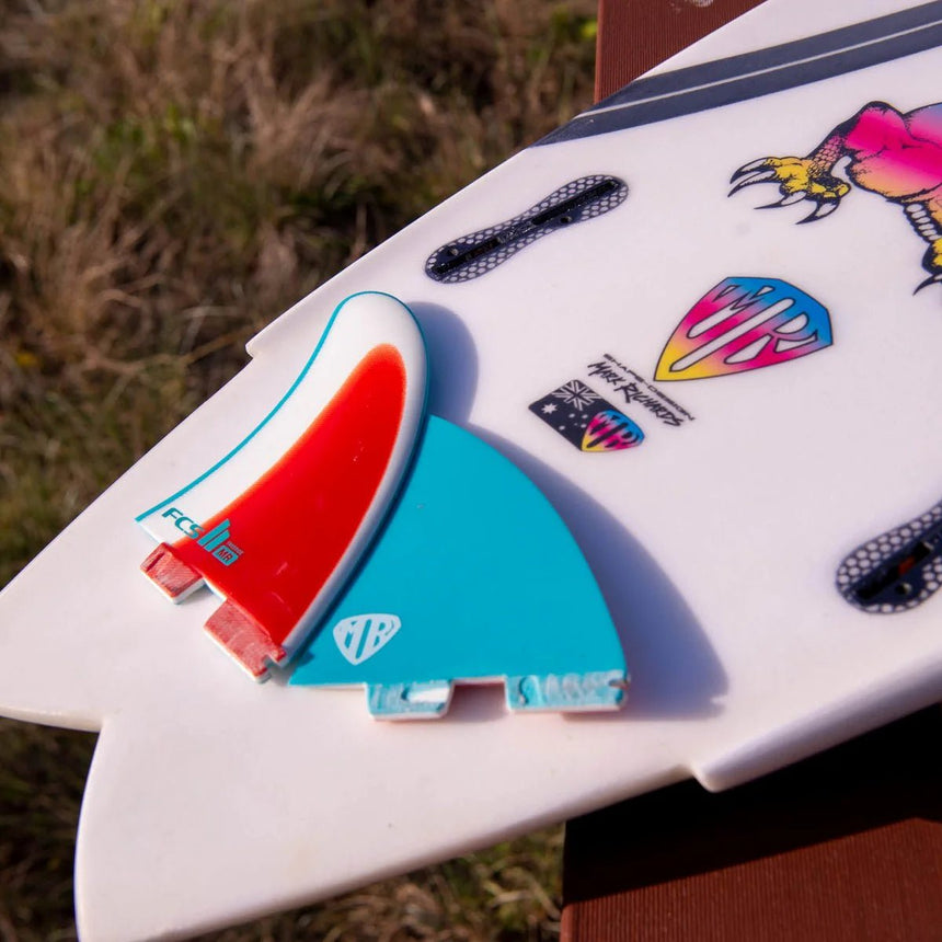 FCSII MR Freeride PG Twin Retail Fins Blue/Red/White#DérivesFcs