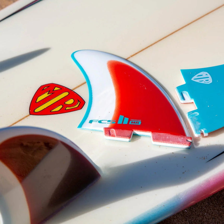 FCSII MR Freeride PG Twin Retail Fins Blue/Red/White#DérivesFcs
