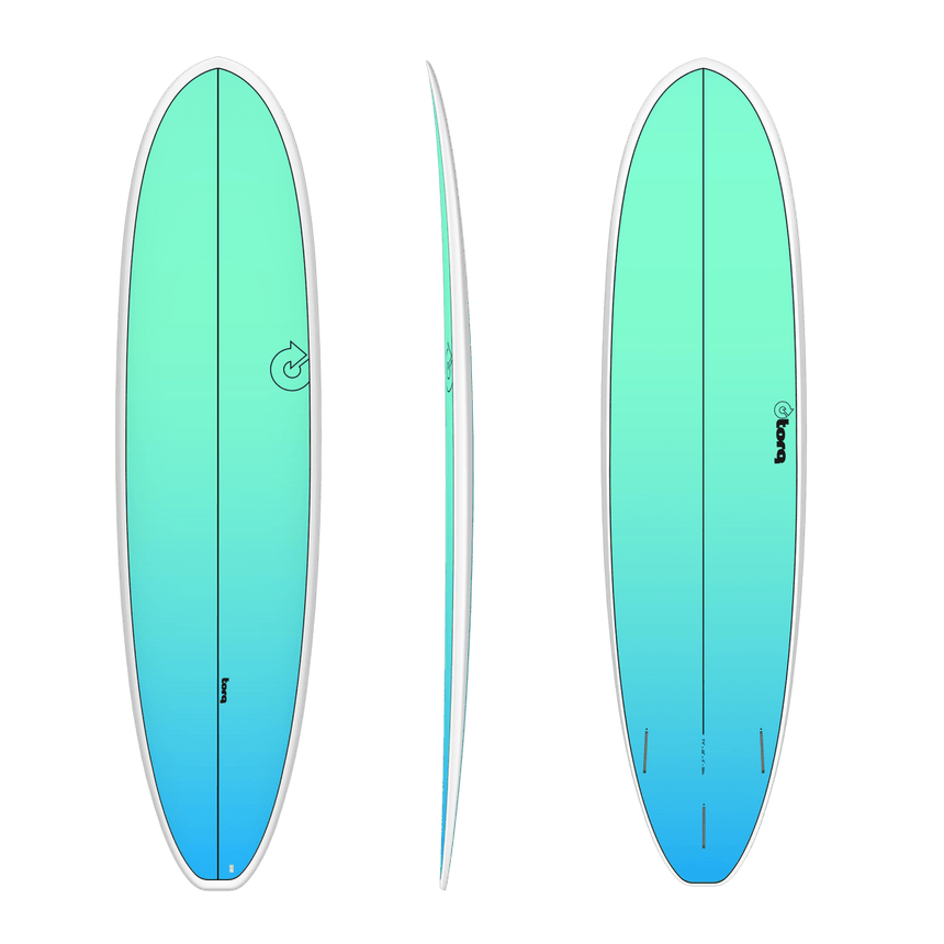 Fun V+ Tet Retro Fade White Rail 7"4 Planche De Surf FunboardFunboard / HybrideTorq