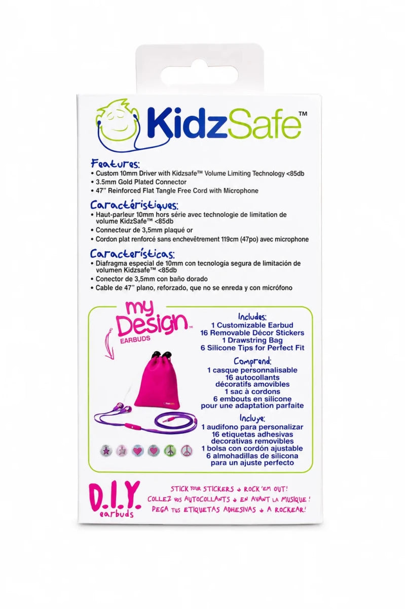 KIDZSAFE GIRLS DIY EARPHONES SMSEarphonesSms Audio