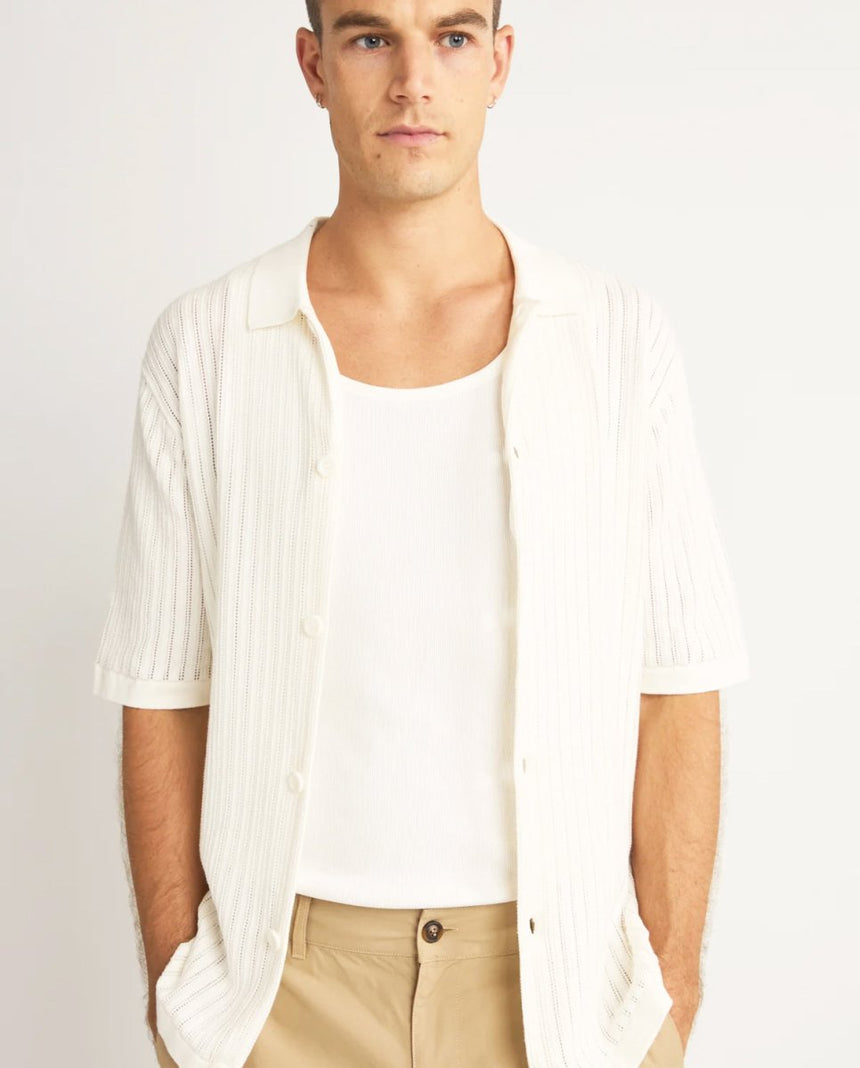 Knit Button Down Polo Homme#Tee ShirtsRhythm