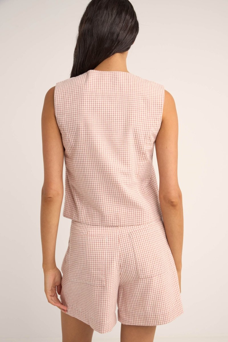 Lola Check Vest Check Vest Femme#DébardeursRhythm