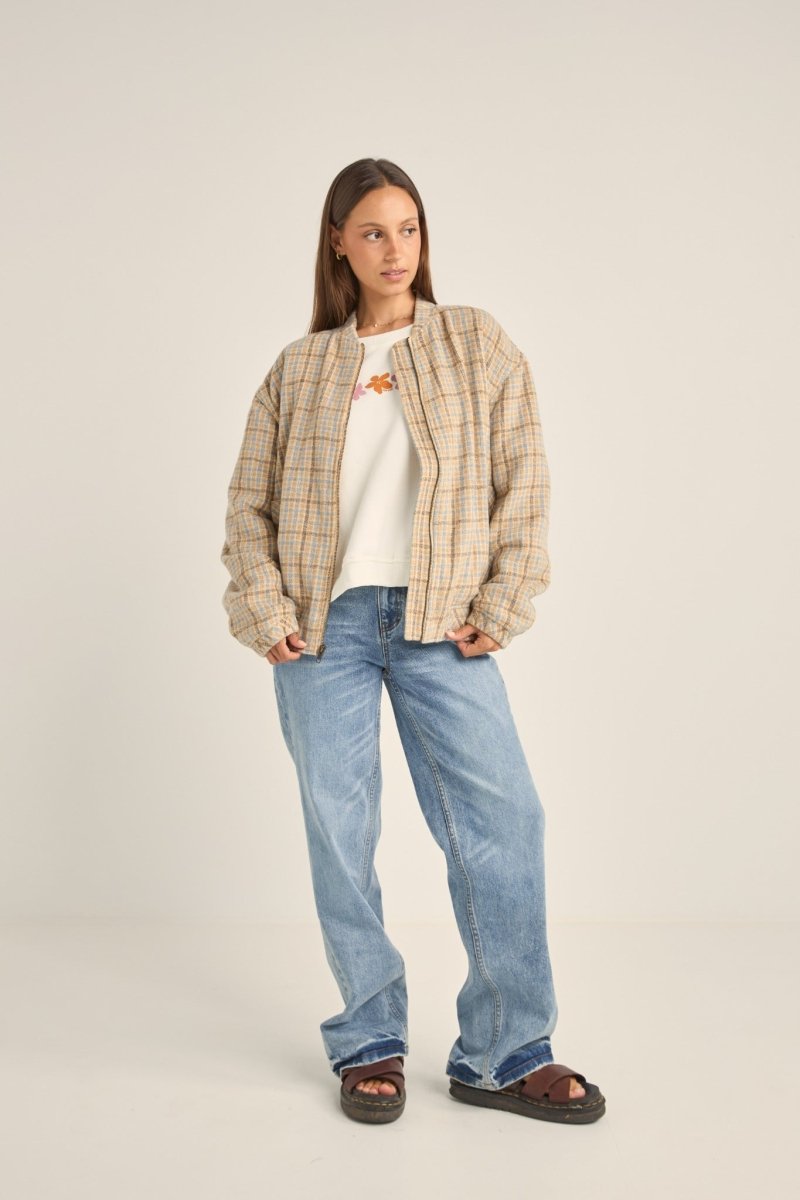 Luca Oversized Check Bomber - Veste FemmeVestesRhythm