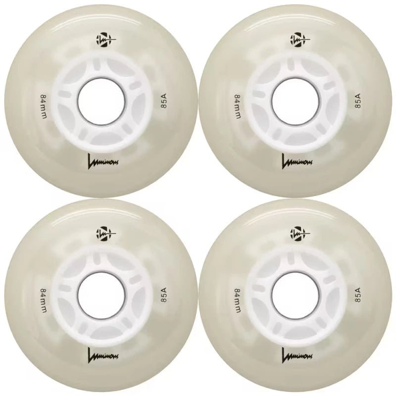 Luminous White Glow 85A Roues de Roller en Ligne Lumineuses#Roller WheelsLuminous