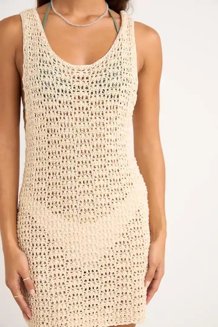 Maddie Knit Scoop Neck Mini Robe Femme#OverswimRhythm