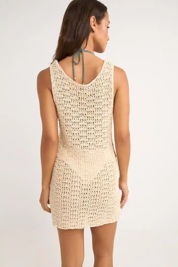 Maddie Knit Scoop Neck Mini Robe Femme#OverswimRhythm