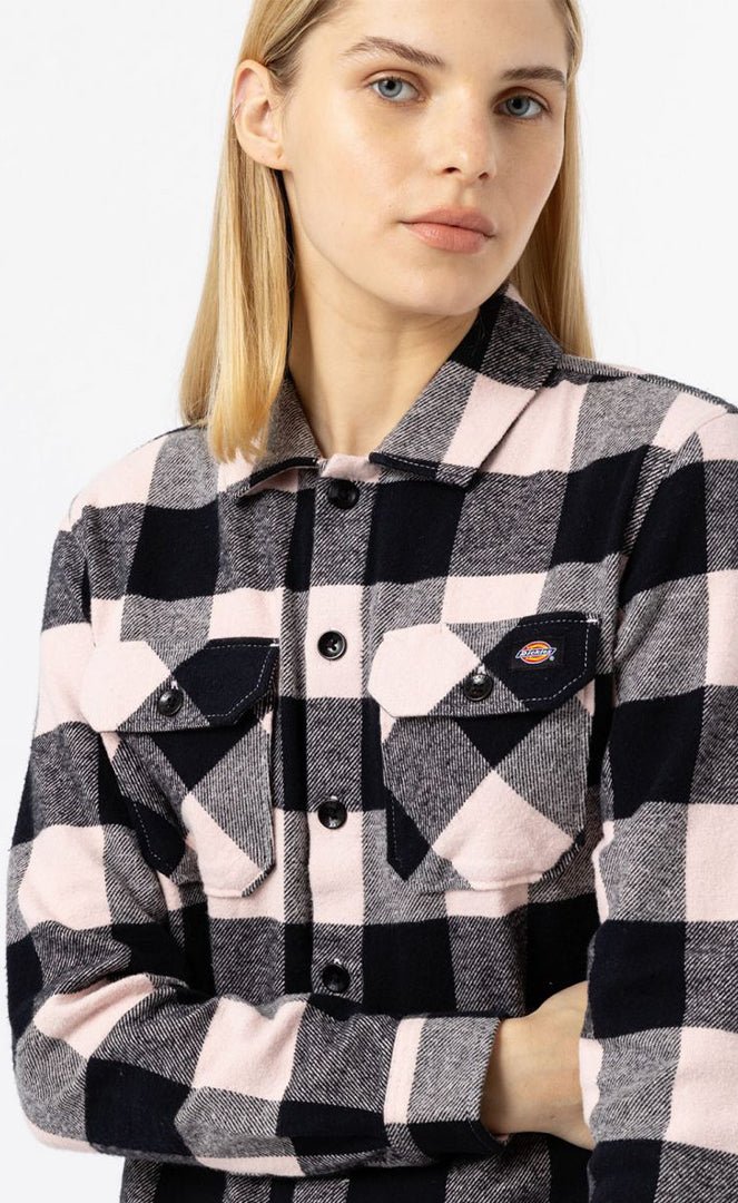 New Sacramento Light Pink Chemise Manches Longues Femme#ChemisesDickies