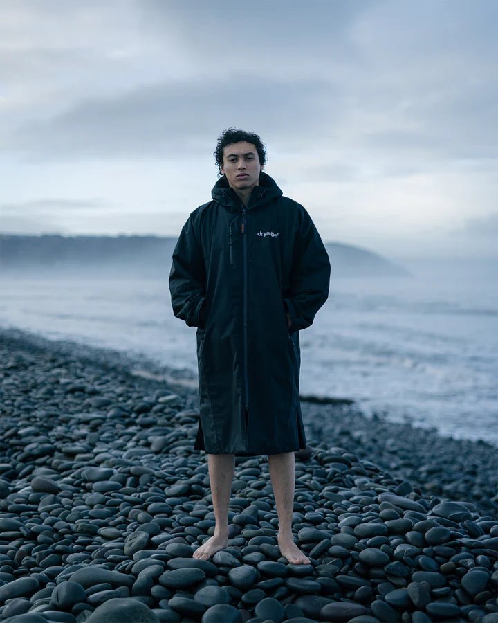 Nexus - Poncho Impermeable Zippé Adulte Manches Longues NoirPonchosDryrobe