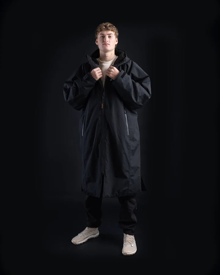 Nexus - Poncho Impermeable Zippé Adulte Manches Longues NoirPonchosDryrobe