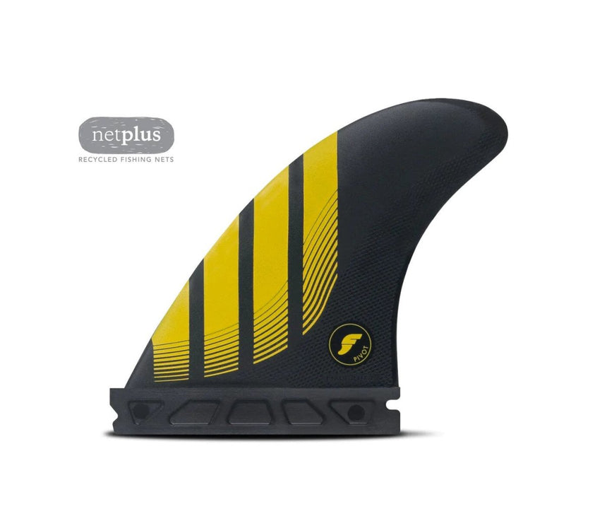 P4 Alpha Carbon Yellow Dérives Thruster SurfDérivesFutures