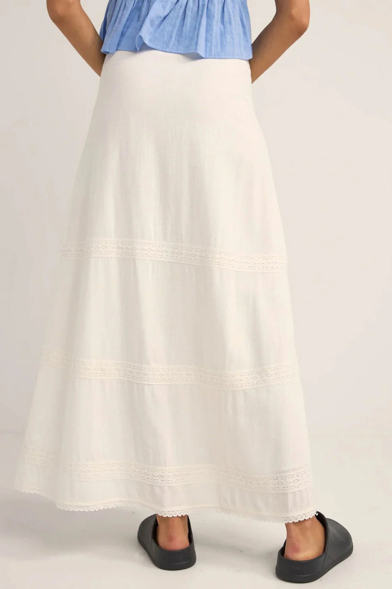 Pearl Button Front Maxi Skirt Femme#SkirtRhythm