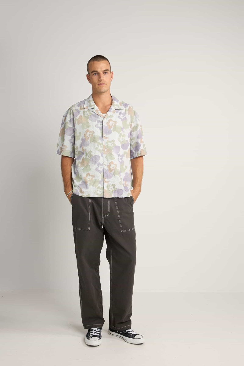 Relaxed Floral Camo Ss Chemise Homme#ChemisesRhythm