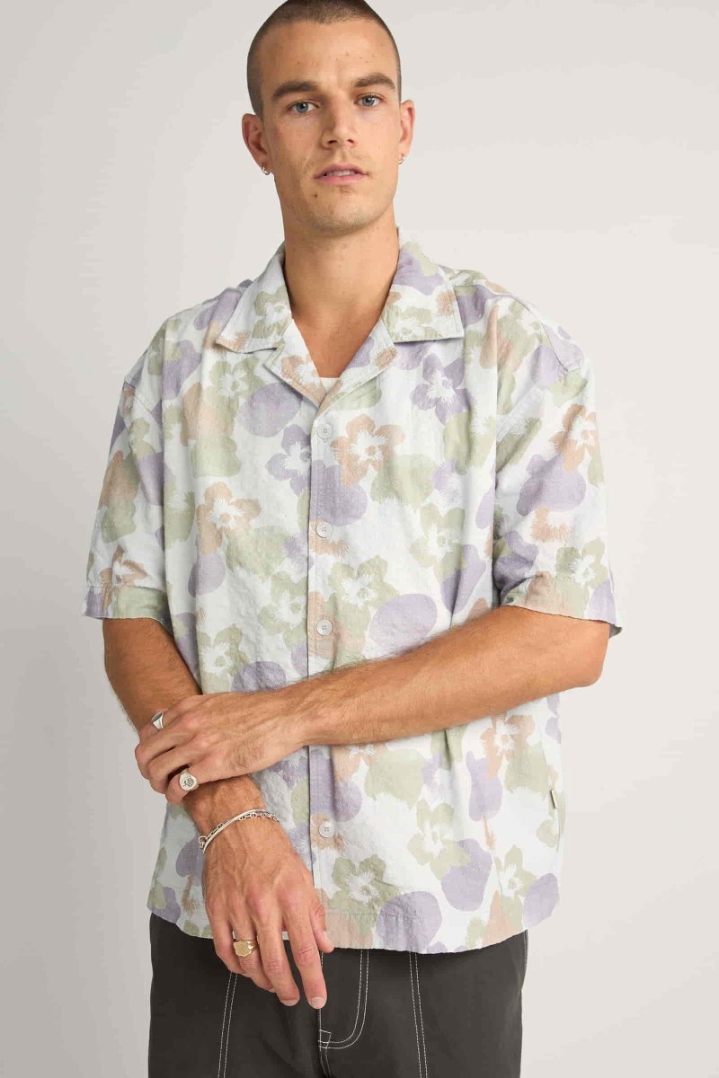 Relaxed Floral Camo Ss Chemise Homme#ChemisesRhythm
