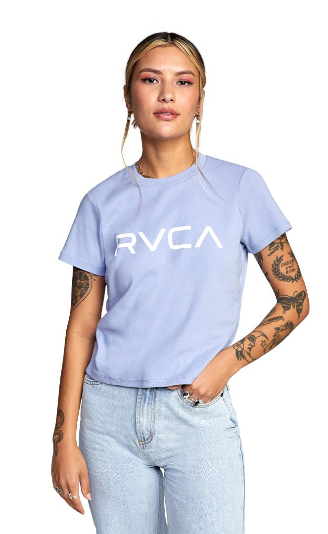 Rib Grey Purple Tee Shirt Homme#Tee ShirtsRvca
