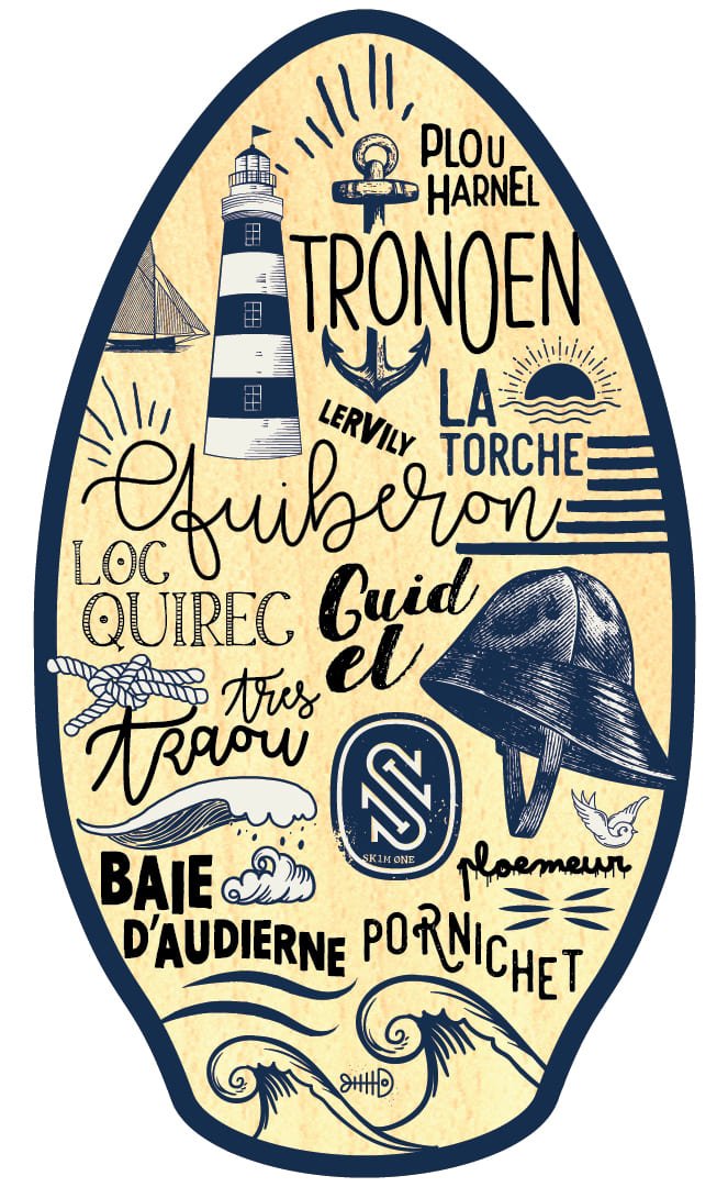 Slidz Bretagne 41 Wood Skimboard Bois#SkimboardsSkim One