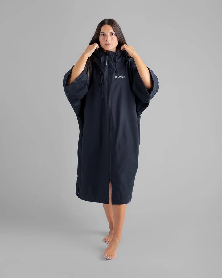 Tech - Lite - Poncho Impermeable Zippé Adulte Manches Courtes Noir GrisPonchosDryrobe