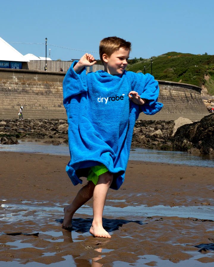 Towel Robe Organic - Poncho Coton Organic Enfant BleuPonchosDryrobe