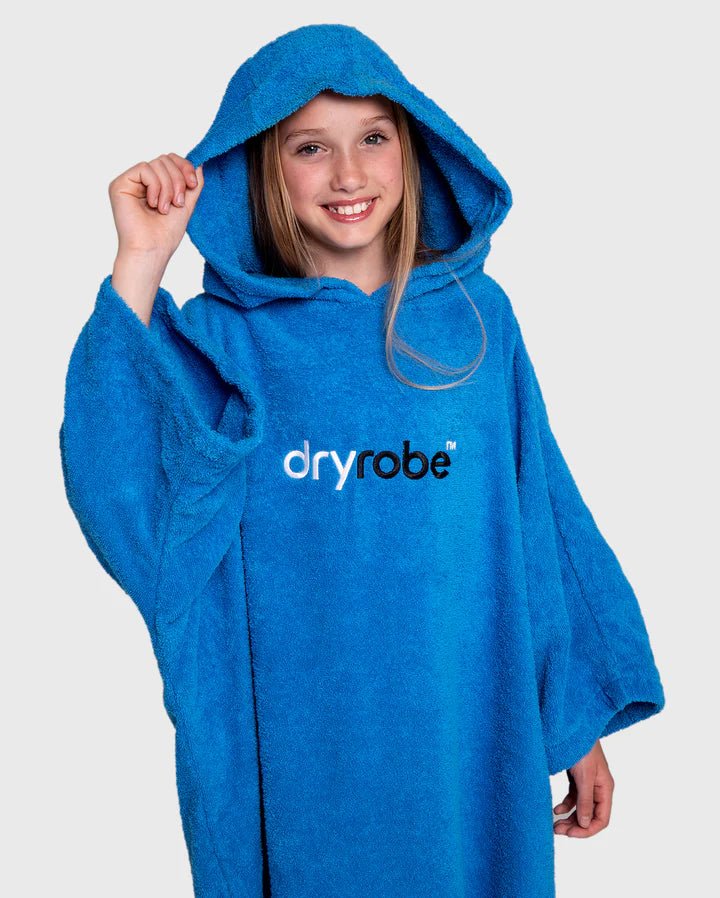 Towel Robe Organic - Poncho Coton Organic Enfant BleuPonchosDryrobe